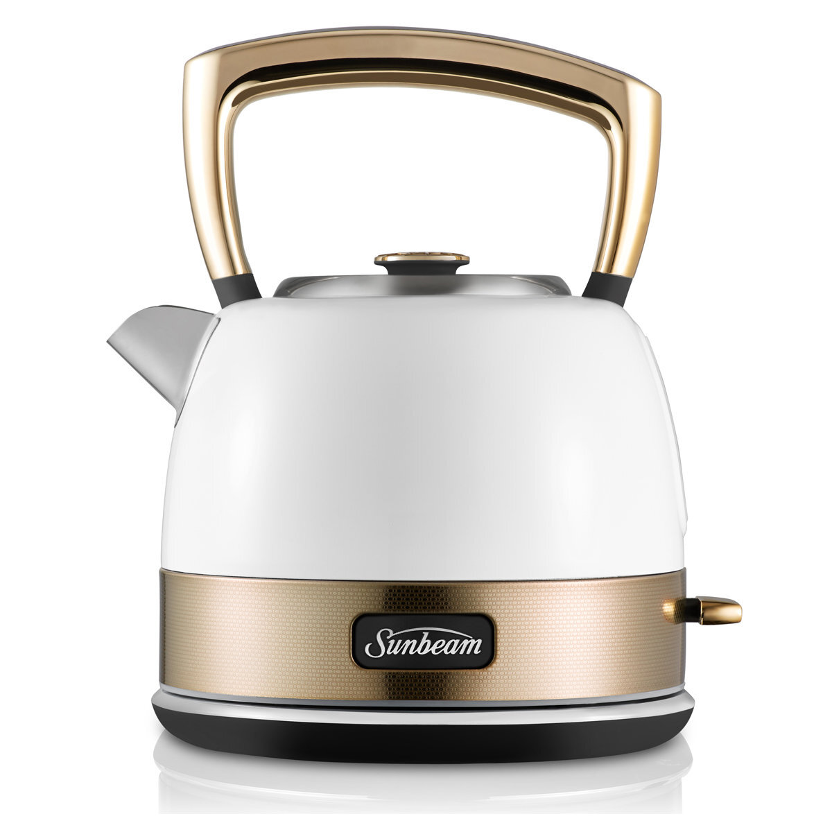 White and gold shop kettle