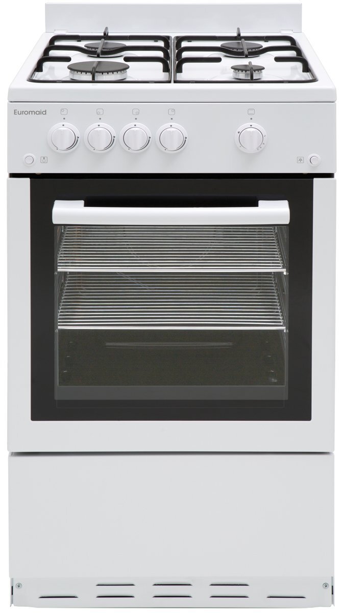Euromaid 50cm Freestanding Natural Gas Oven Stove GGFW50NG