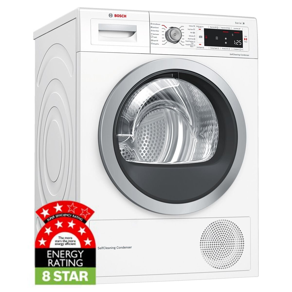 Bosch Series Heat Pump Self Cleaning Condenser 9kg Tumble Dryer