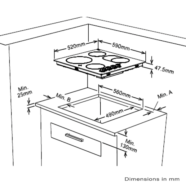 blanco 60cm ceramic cooktop