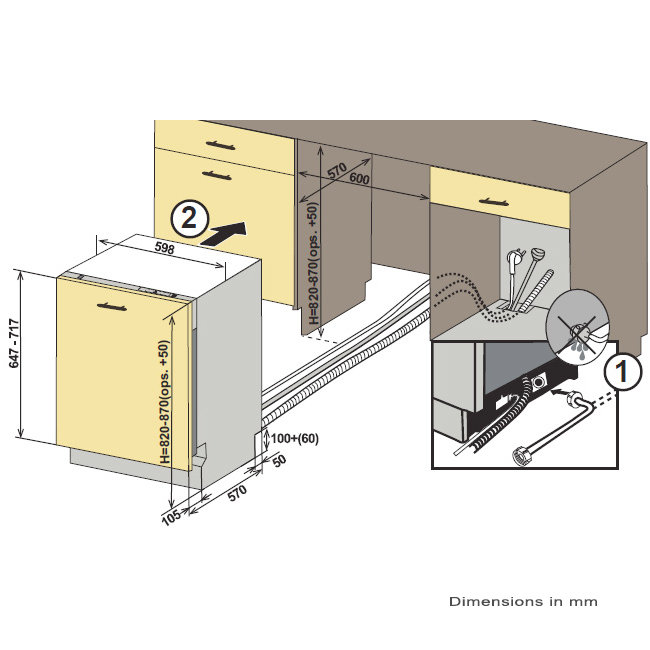 blanco semi integrated dishwasher