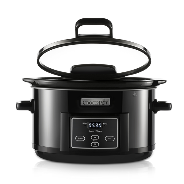 crock pot with hinged lid