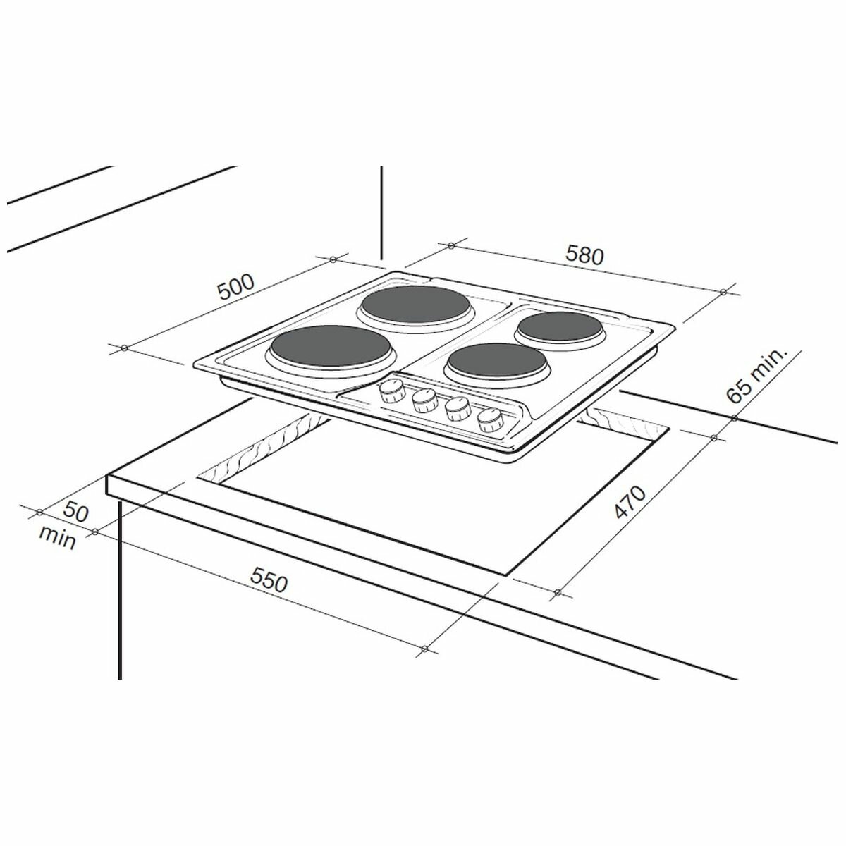 standard size electric stove