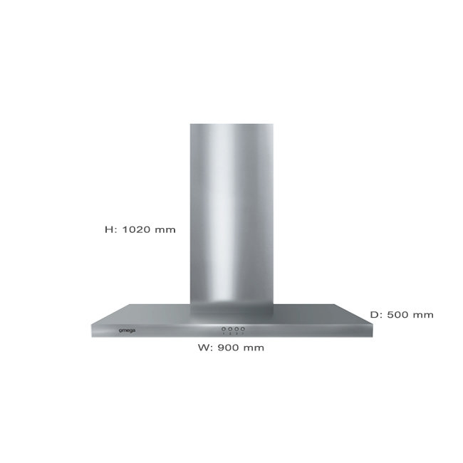 omega orc94xba 90cm canopy rangehood