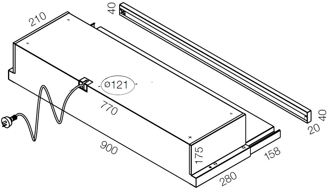 westinghouse retractable rangehood
